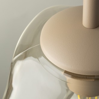 TK Lighting 11327 - Lustr LAVA M SABIA 1xE27, béžová/koňak