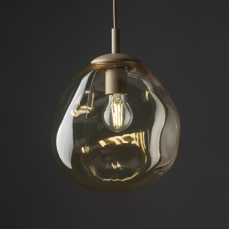 TK Lighting 11327 - Lustr LAVA M SABIA 1xE27, béžová/koňak